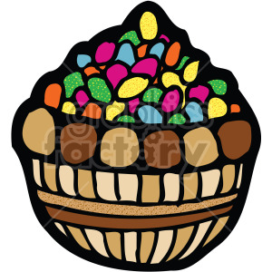 easter basket 001 c clipart. Commercial use image # 407869