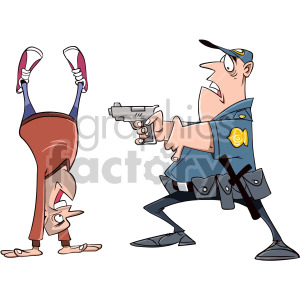 man getting arrested cartoon clipart.