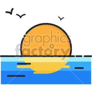 Sunrise clipart. Commercial use image # 407948