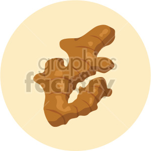 ginger on yellow circle background clipart. Royalty-free image # 407995