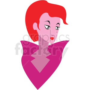 female game character vector icon clipart .