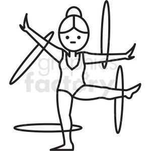 circus ring girl clipart icon