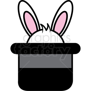 clipart - magician tophat with rabbit icon.