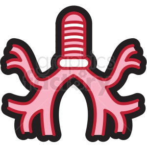 clipart - bronchial tubes icon.