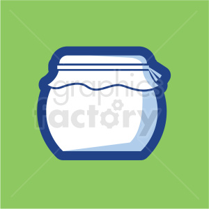 jar vector icon on green background clipart.