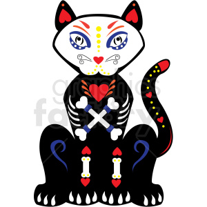 artistic cat design clipart. Commercial use image # 410572