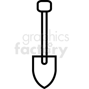 shovel outline vector clipart .