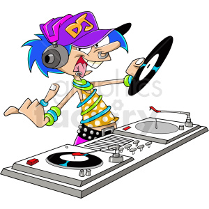 electric daisy carnival rave cartoon dj clipart #411414 at Graphics Factory.