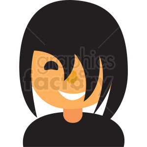 clipart - goth avatar icon vector clipart.