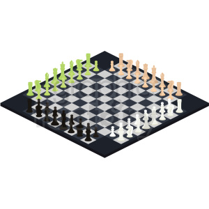 clipart - chess board quad play vector clipart.