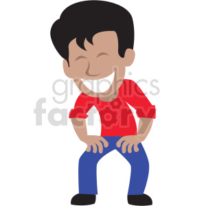 cartoon man laughing out loud vector clipart clipart. Commercial use image # 414875