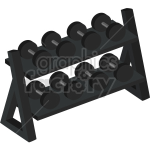 curl barbell rack vector graphic clipart.