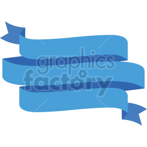 triple blue ribbon design vector clipart clipart. Royalty-free image # 414995