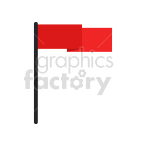 clipart - red flag vector clipart.
