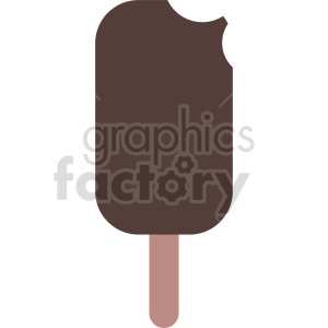 clipart - ice cream with bite taken vector clipart.