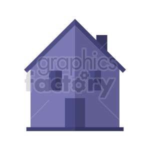 purple house vector clipart .