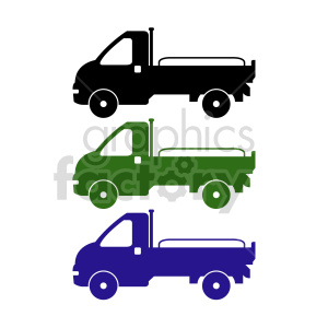 clipart - flatbed truck vector clipart bundle.
