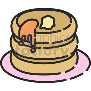 pancake stack vector clipart .