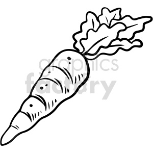 black and white carrot clipart