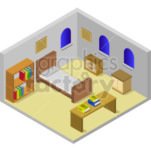 tiny house isometric vector graphic clipart.