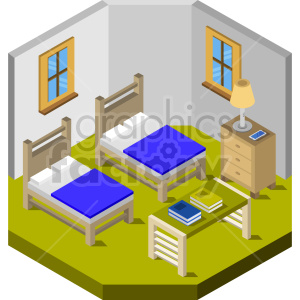 bedroom isometric vector graphic clipart. Royalty-free image # 417204