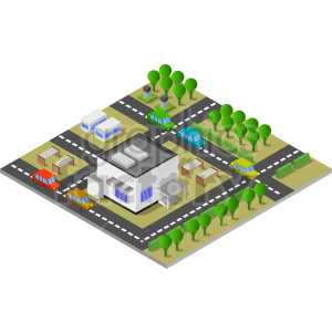 drive thru isometric vector clipart clipart. Commercial use image # 417267