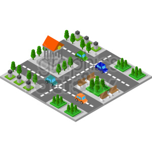 isometric vector clipart building .