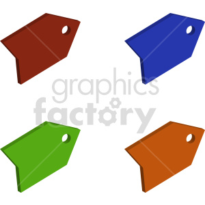 tag isometric vector graphic clipart.