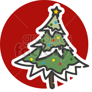 snow covered tree icon graphic clipart. Royalty-free image # 417481