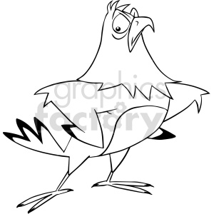 black and white cartoon eagle clipart clipart. Royalty-free image # 417721