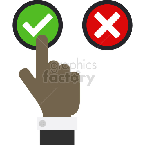 on off african american hand icon clipart