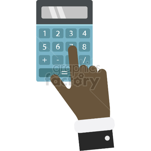 black hand using calculator clipart clipart. Royalty-free image # 418308
