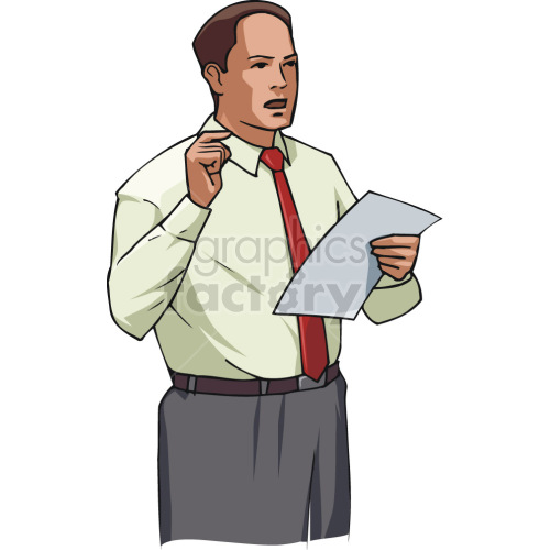 business man reading clipart .