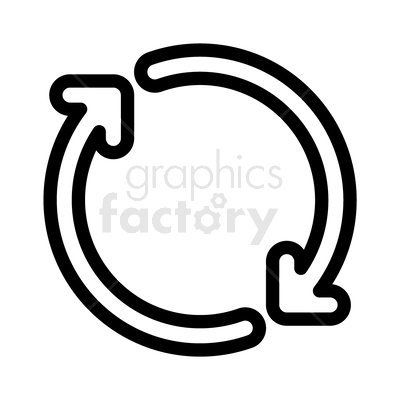 vector graphic of reload arrow icon