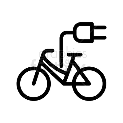 vector graphic of electric bicycle icon