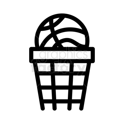 vector graphic of basketball net icon
