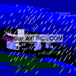 Animated stormy night animation. Commercial use animation # 121101