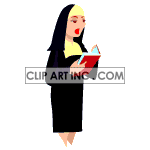   nun nuns religion religious christian bibles  religion1004_031.gif Animations 2D Religion 