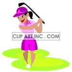   golf women golfer golfers  golf004.gif Animations 2D Sports Golf 