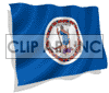 3D animated Virginia flag clipart. Commercial use icon # 123769