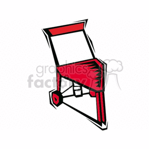 Red push plow clipart. Commercial use image # 128403