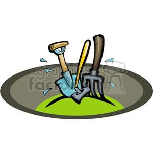 Gardening tools clipart. Royalty-free image # 128409