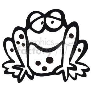  frog frogs toad   Anml027_bw Clip Art Animals 