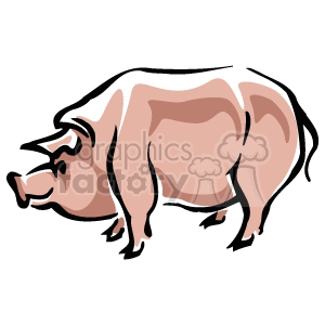 Big pig clipart. Commercial use image # 129473