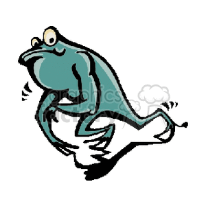 Silly dancing frog clipart. Royalty-free image # 129858