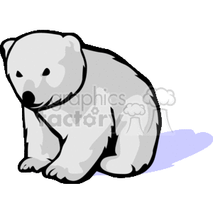 Cute baby polar bear clipart. Royalty-free image # 130018