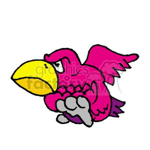 Angry red parrot clipart.