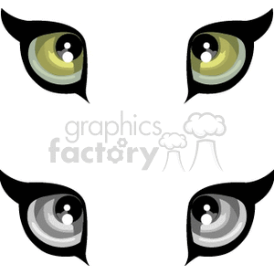 animals cat cats feline felines eye eyes pair two Clip+Art Animals Cats  cougar cougars tiger lion lions tigers eyeball