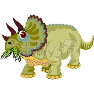  triceratops eating clipart.