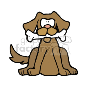 dogsitbone clipart. Commercial use image # 131783
